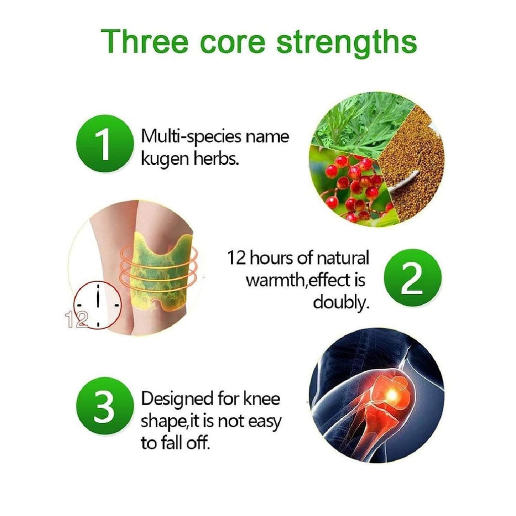 Herbal Knee Pain Relief Patch – Natural Wormwood Heating Pad (Pack of 10)